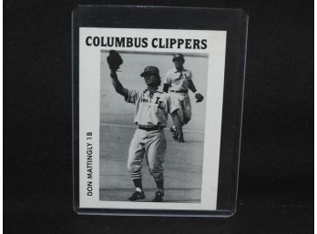 1st Baseball Card That Don Mattingly Appeared On Rare Columbus Clippers Baseball Card