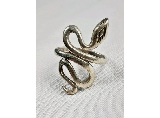 Unique Sterling Silver Snake Ring