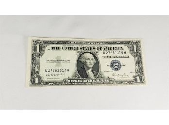 1935 Series E $1 Silver Certificate With NO 'In God We Trust' CRISPY
