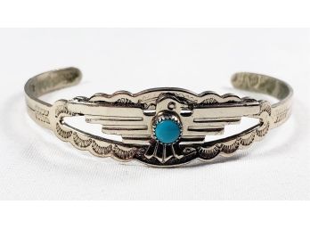 Nickel Silver Bracelet With Turquoise