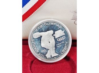 1983 PROOF Olympic U S Commemorative Silver Dollar