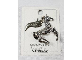 New Sterling Silver Horse Pendant/charm