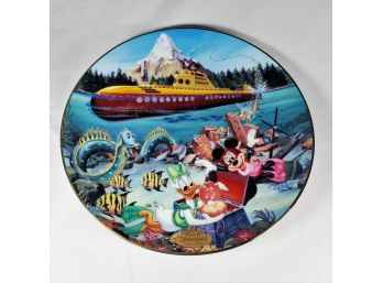 Disney 40th Anniversary Plate 'Submarine Voyage' With Cert. &  Plate Frame