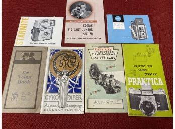 Collection Of Vintage Camera Manuals