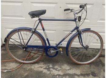 1980 Raleigh Sports Mens 3 Speed RARE Navy Blue & Silver