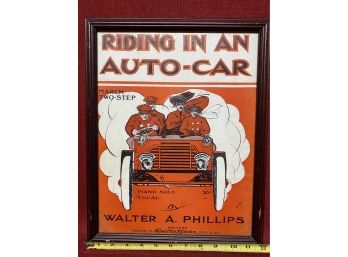 Vintage  Automotive Advertisement  Framed