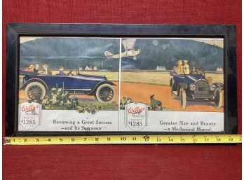 1920s Auto Advertisement Framed