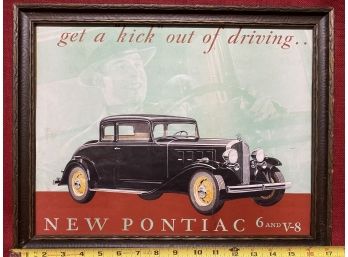 Vintage Automotive Framed Advertising