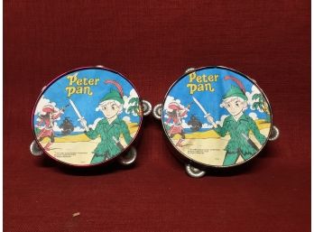 Vintage 1974 Peter Pan Childrens Tambourines
