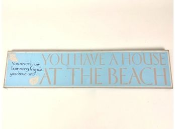 Painted Wooden Beach House Sign