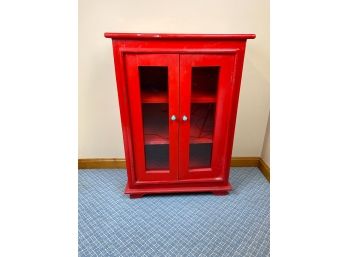 Glossy Red Painted Cabinet