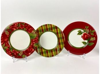 Set Of Three Royal Doulton Festive Plates