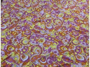 Vintage Mid Century 1960s Fabric - Cotton Poly Blend -