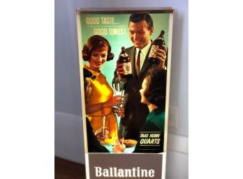 1963 - Ballantine Beer Sign - Good Taste Good Times - Awesome Content - Lights Up With Lovely Blue Background
