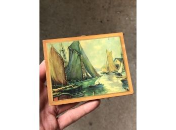 Small Fine Art Sailboat - Vintage Wood