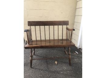 Vintage Wooden Rustic Bench - Clean Lines