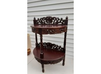 Very Ornate Two-tier Shelving Table