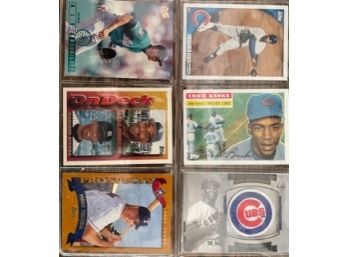 Ernie Banks~Rivera~Teixeira -Topps And Fleer Baseball Cards
