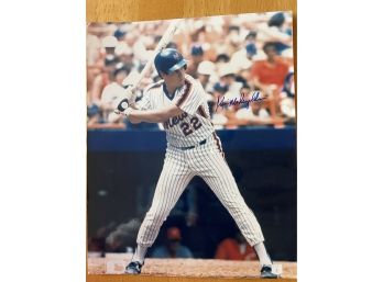 Signed Kevin McReynolds Photograph -  New York Mets Player # 22. Includes Certificate Of Authenticity.