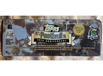 Topps 1996 40th Anniversary Box Of 448 NFL Football Cards.