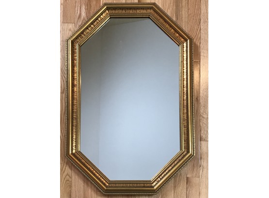 Gold Framed Hexagonal Mirror