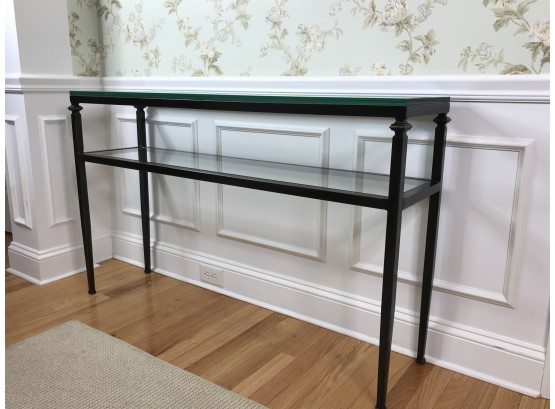 Glass & Metal Console Table