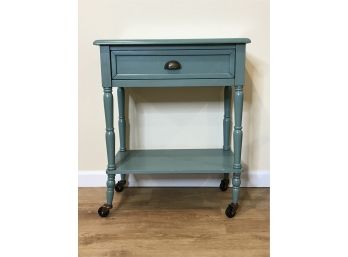Small Painted Table On Casters