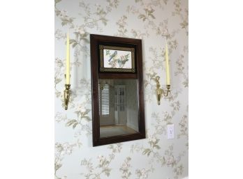 Mirror And Brass Candle Wall Sconces