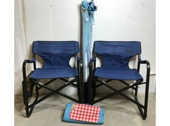 Camping Or StadiumColeman Chairs & Outdoor Umbrella