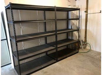 Two Metal Storage Shelves