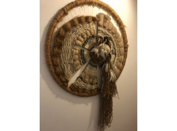 Contemporary Woven Interpretation Of A Native American  Dreamcatcher By A Native American Artist