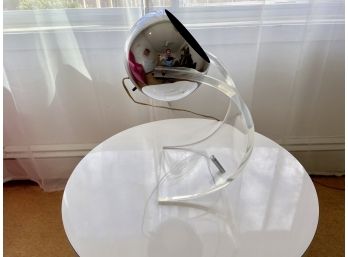 MCM Lucite And Chrome Table Lamp