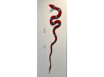 Hand-carved Wooden Snake By A Mexican Artist