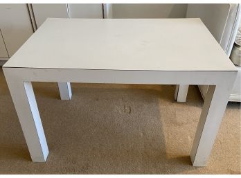 Two White Modular Formica Side Tables