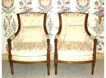 Pair Of Upholstered Bergere Chairs