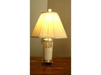 Lenox Ceramic Lamp With Lenox Fabric Shade