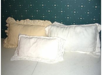 Lot Of 3 Decorative Rectangular Pillows (J)