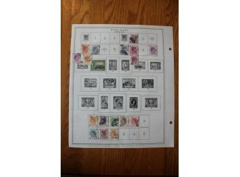 M24 Lot Of Hong Kong Stamps On 1 Minkus Binder Page W Stamps