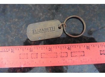 Brass Keychain Queen Elizabeth The World Would Never Be The Same Quote Vintage