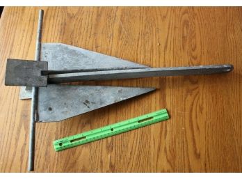 8.86 Lb Galvanized Steel Danforth Style Anchor Boat Used Vintage 8S