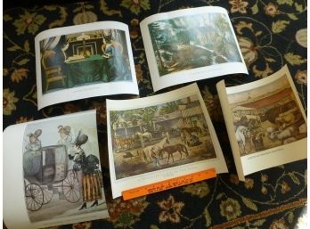 Posters Currier & Ives Art Reprints Stopping Place Sights At The Fair Ground