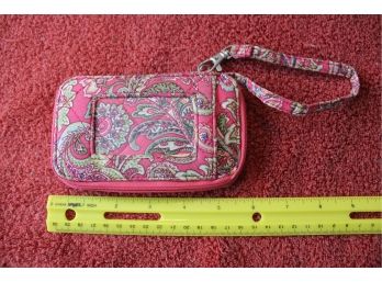 Raymond Waites Mini Wallet Wristlet Pink Paisley Pattern