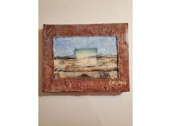 Desert Landscape, Mixed Media Photograph And Oil On Canvas