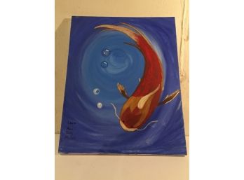 Stunning Koi Fish Painting On Canvas