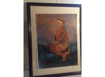 Passerby By Marcie Woodrufff Acrylic On Canvas Framed And Matted