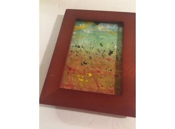 Great Miniature Abstract Painting Framed!