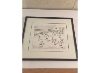 Night Of The Living Will.' - New Yorker Cartoon By John O'brien Framed And Matted