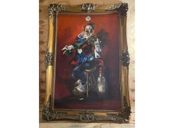 Huge Signed Oil On Canvas With Stunning Ornate Frame, By Antoni Mut Torroja