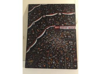 Unique Oil On Board Unique Street State Grid Map Signed Clark