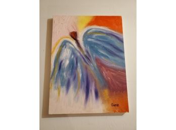Abstract Butterfly, Signed Oil On Canvas.